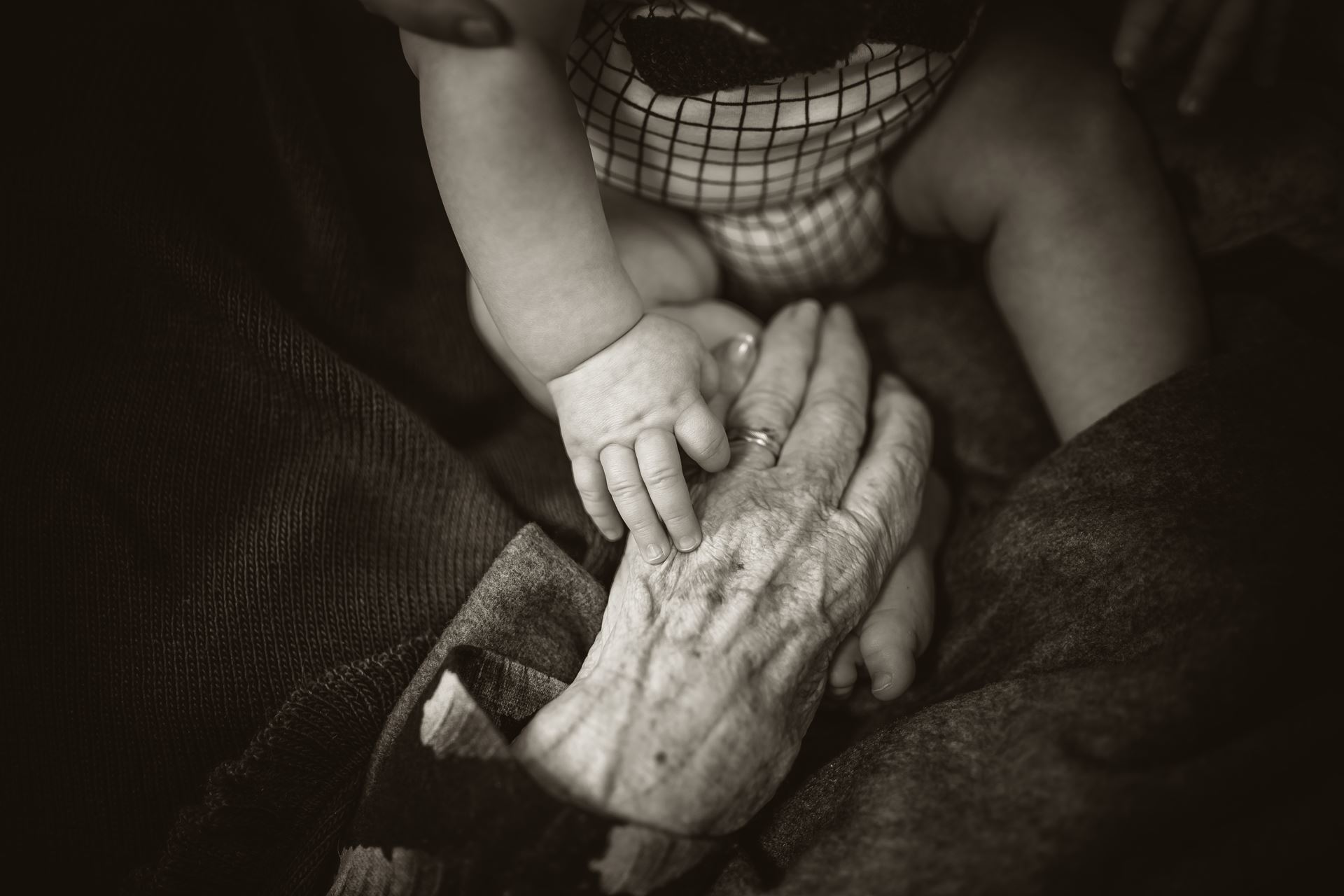 a person holding an elderly persons hand